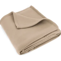 Linnea Couverture polaire 240x260 cm Isba Sable 100% Polyester 320g/m2 non-feu