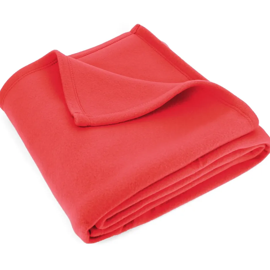 Linnea Couverture polaire 180x220 cm Isba Fraise 100% Polyester 320g/m2 non-feu New