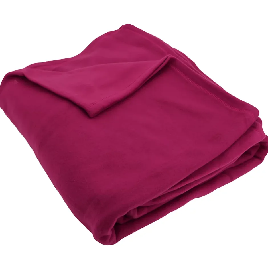 Linnea Couverture polaire 240x260 cm Isba violet Prune 100% Polyester 320g/m2 non-feu Best