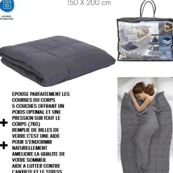 Sensly Couverture pondérée 150x200 cm Discount