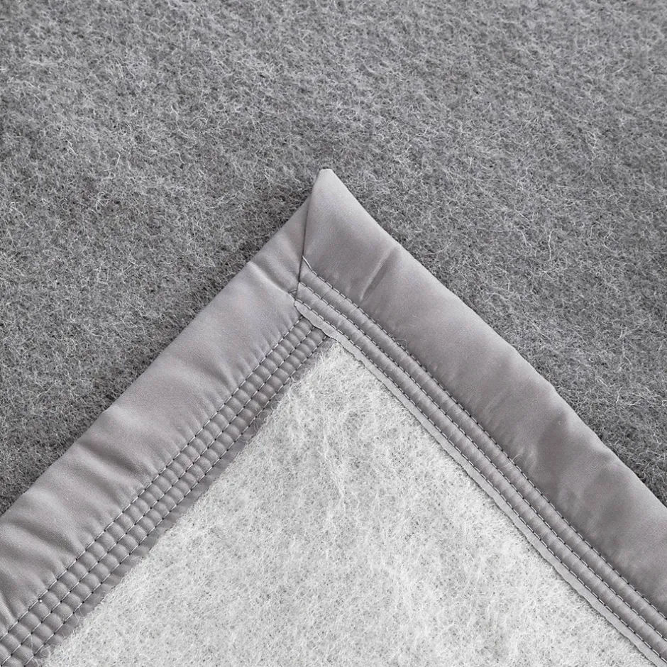Linnea Couverture pure laine vierge Woolmark 500g/m² VOLTA 180x240 cm Gris Acier New