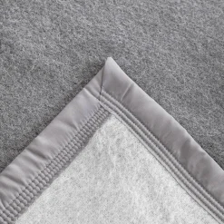 Linnea Couverture pure laine vierge Woolmark 500g/m² VOLTA 240x260 cm Gris Acier Hot