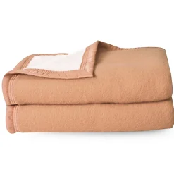 Linnea Couverture pure laine vierge Woolmark 500g/m² VOLTA 220x240 cm Marron Sable Sale