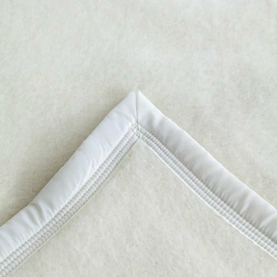 Linnea Couverture pure laine vierge Woolmark 500g/m² VOLTA 220x240 cm Blanc Naturel