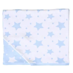 Sevira Kids Couverture réversible en coton bio Gots ÉTOILES