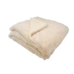 Domiva Couverture snow doublée Microdoux (75x100 cm - Ecru)