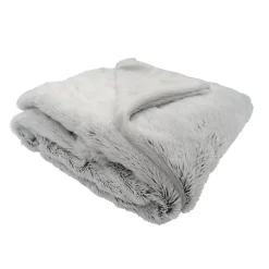 Domiva Couverture snow doublée Microdoux (75x100 cm - Gris souris) Outlet