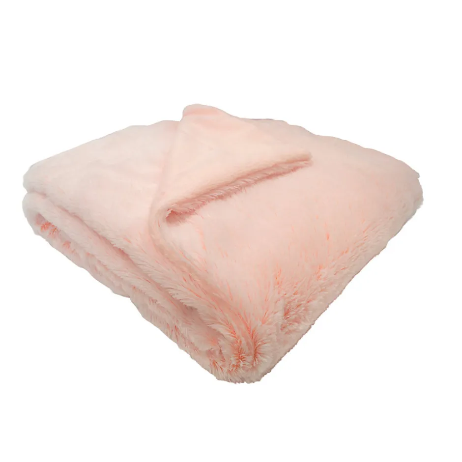 Couverture snow doublée Microdoux (75x100 cm - Rose Clair)