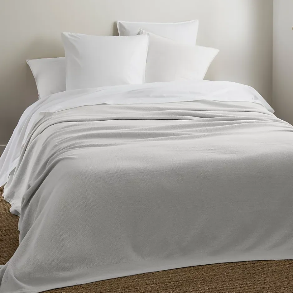 Linnea Couverture été 240x260 cm coton recyclé 365g/m2 RIVIERA gris perle Online