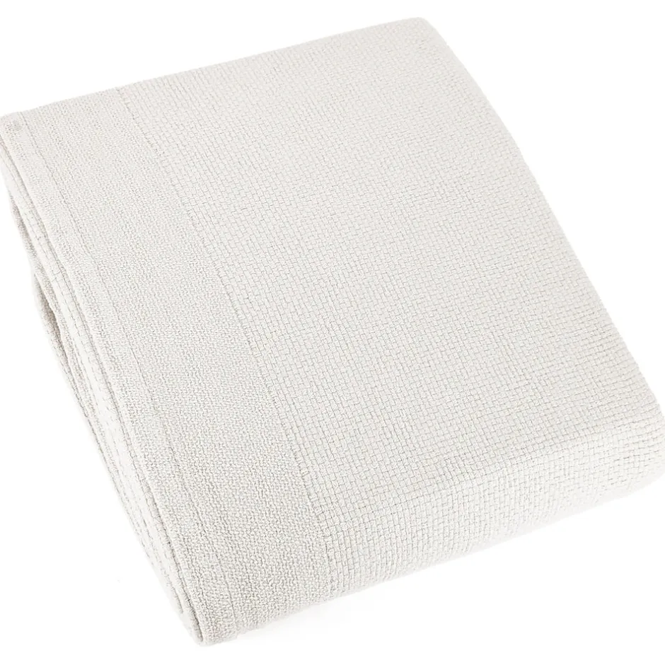 Linnea Couverture été 240x260 cm coton recyclé 365g/m2 RIVIERA blanc