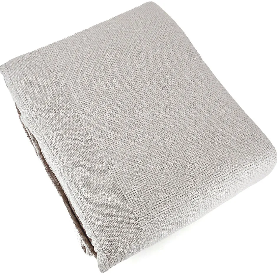 Linnea Couverture été 180x240 cm coton recyclé 365g/m2 RIVIERA gris perle Sale