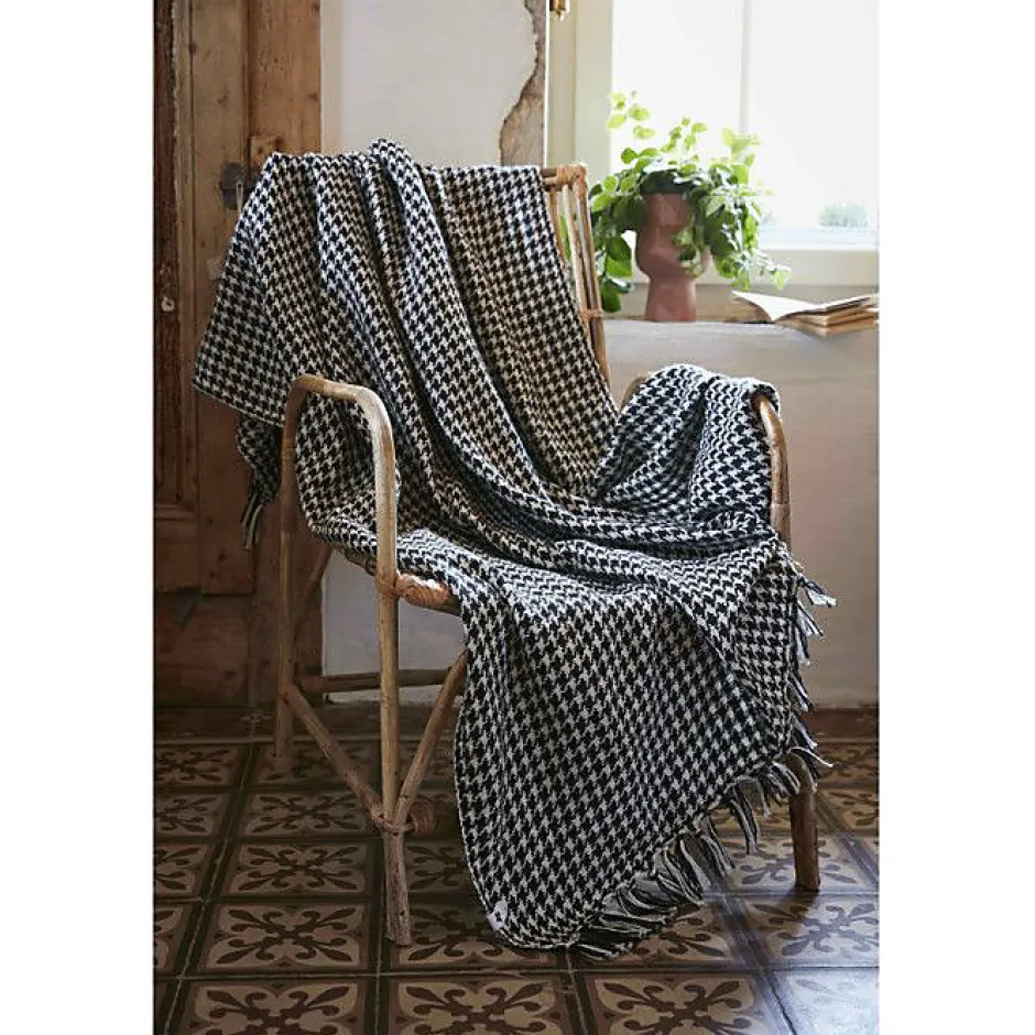 L'Effet Papillon Couvre lit à franges tissé teint "Gaspard" 240 x 260 cm Best