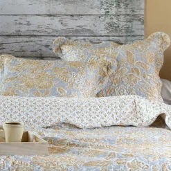 Lovely Casa Couvre lit boutis réversible 240x220 avec 2 taies NERYA