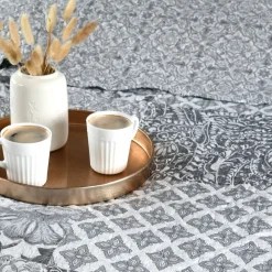 Lovely Casa Couvre lit boutis réversible 240x220 avec 2 taies OTAVIA