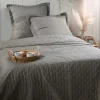 Lovely Casa Couvre lit boutis réversible 260x240 avec 2 taies d'oreiller
