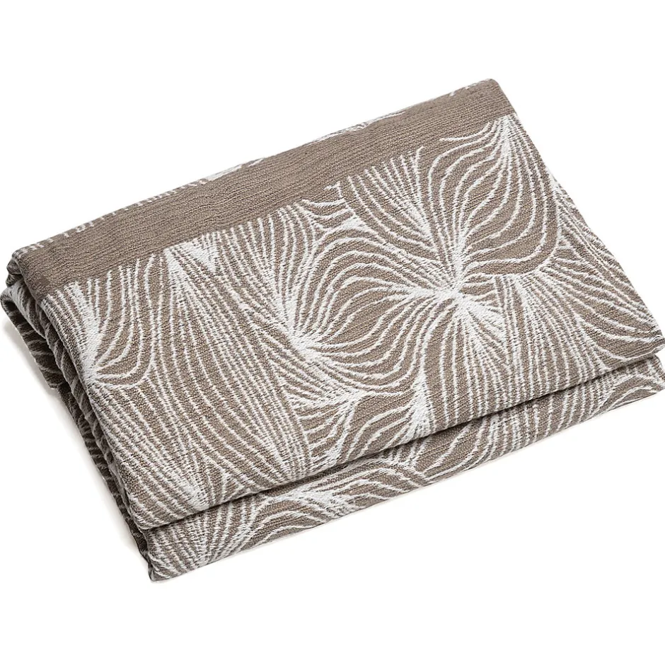 Linnea Couvre lit collection EMI pur coton 500 g/m² 260x240 cm marron praline