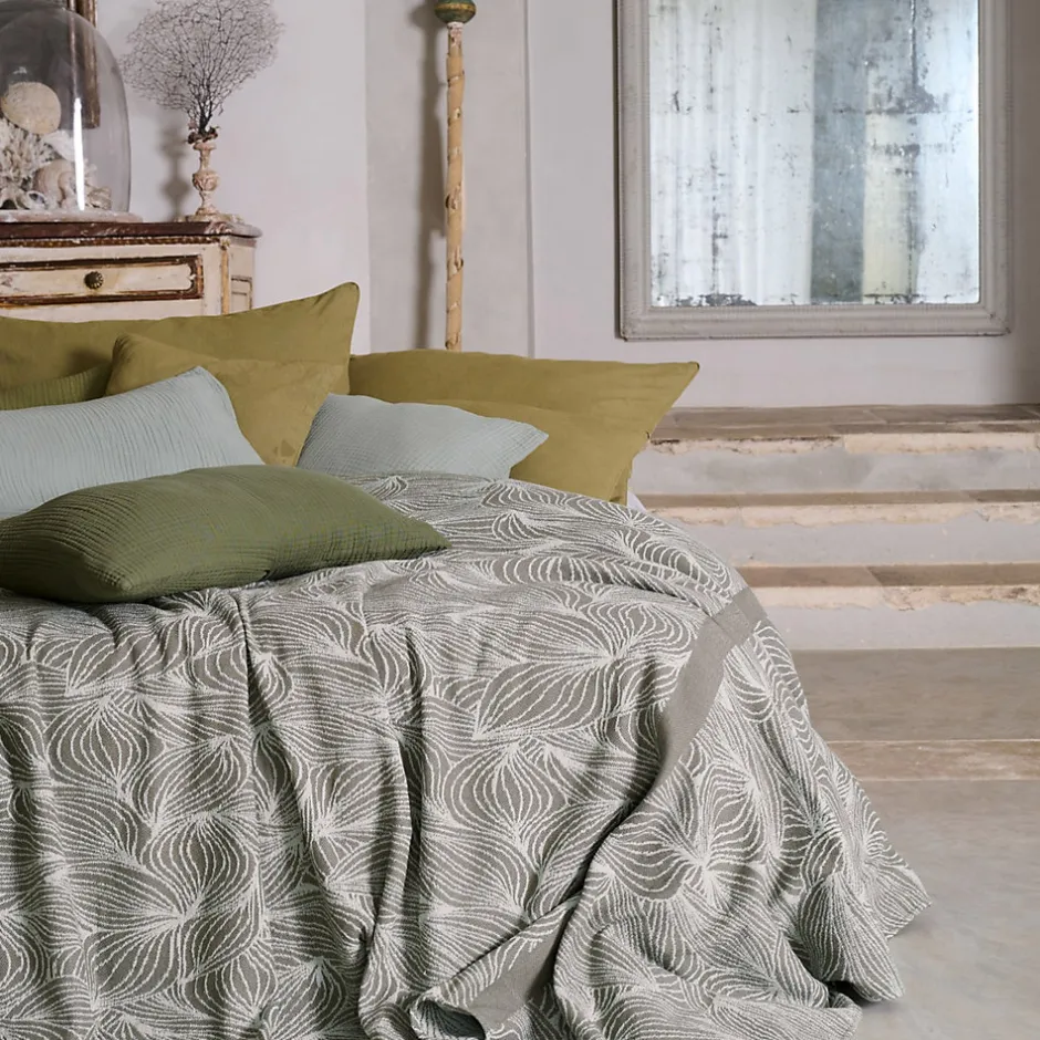 Linnea Couvre lit collection EMI pur coton 500 g/m² 180x240 cm marron praline