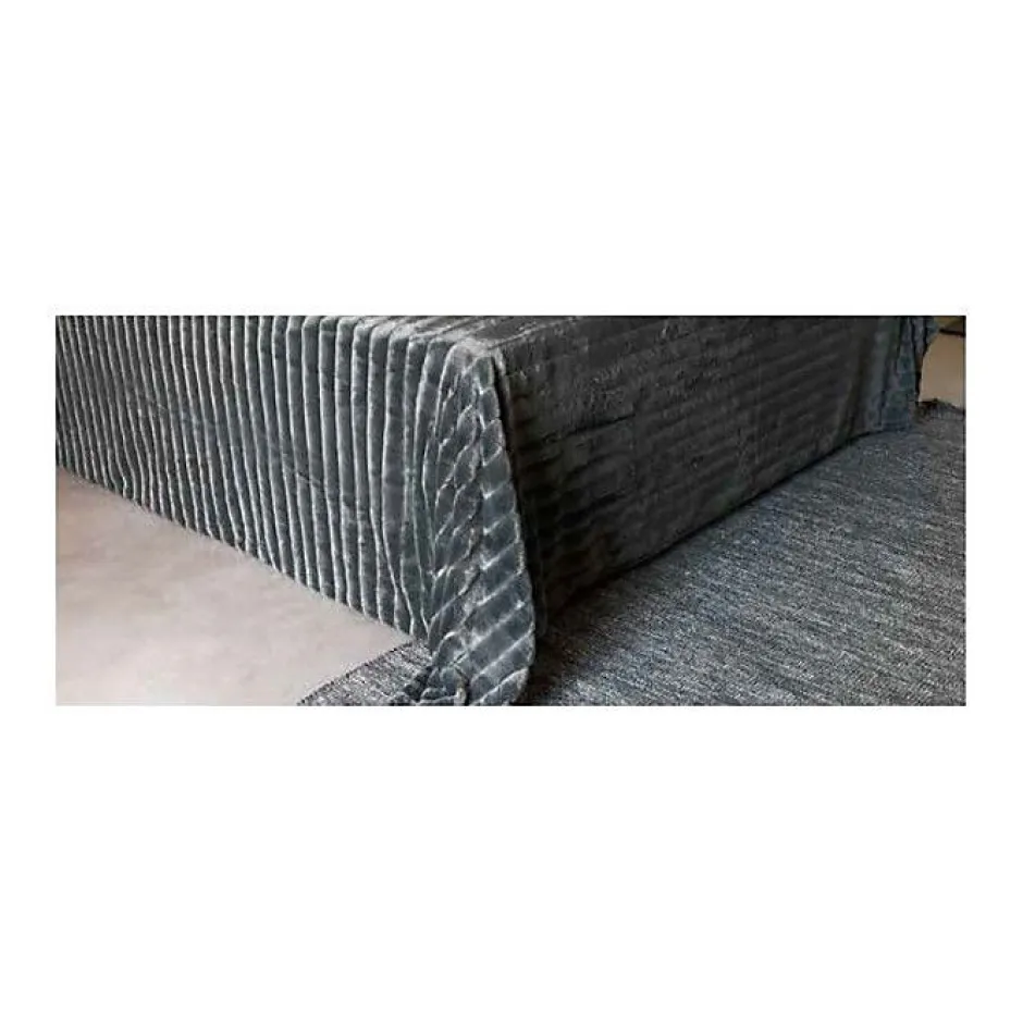 Vent Du Sud Couvre lit "Hermine" toutes dimensions - Ardoise - 230 x 260 cm pour lit 2 places "King Size" Sale