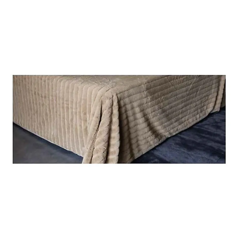 Vent Du Sud Couvre lit "Hermine" toutes dimensions - Naturel - 230 x 260 cm pour lit 2 places "King Size"