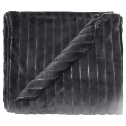 Vent Du Sud Couvre lit "Hermine" toutes dimensions - Ardoise - 220 x 230 cm pour lit 2 places
