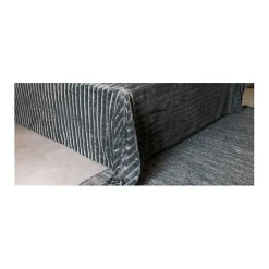 Vent Du Sud Couvre lit "Hermine" toutes dimensions - Ardoise - 220 x 230 cm pour lit 2 places