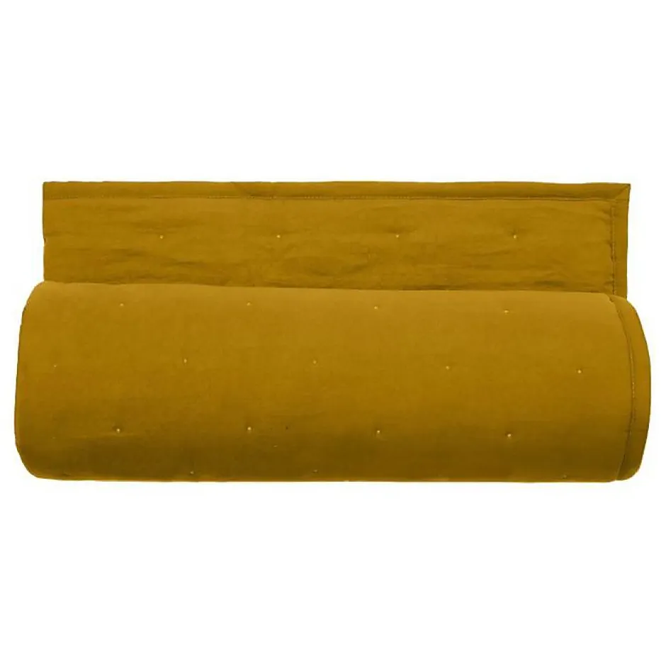 Vent Du Sud Couvre lit matelassé microfibre lavée "Céleste" toutes dimensions - Céleste Gold - 220 x 240 cm pour lit 2 places