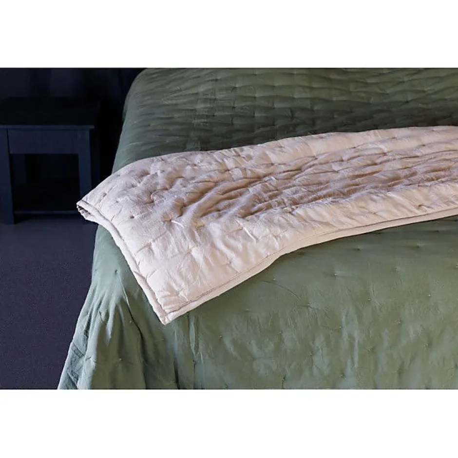Vent Du Sud Couvre lit matelassé microfibre lavée "Céleste" toutes dimensions - Céleste Anthracite - 220 x 240 cm pour lit 2 place