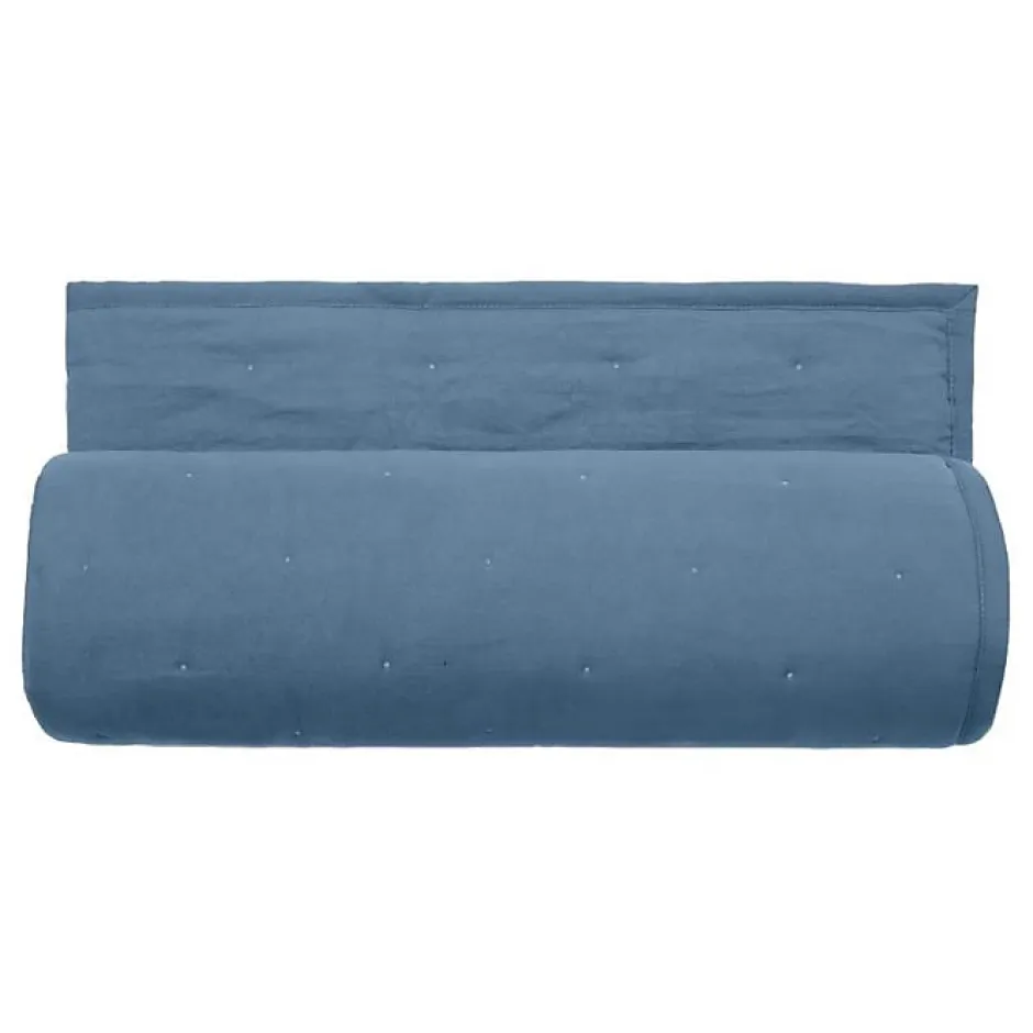 Vent Du Sud Couvre lit matelassé microfibre lavée "Céleste" toutes dimensions - Céleste Bleu Métal - 180 x 240 cm pour lit 1 place Best