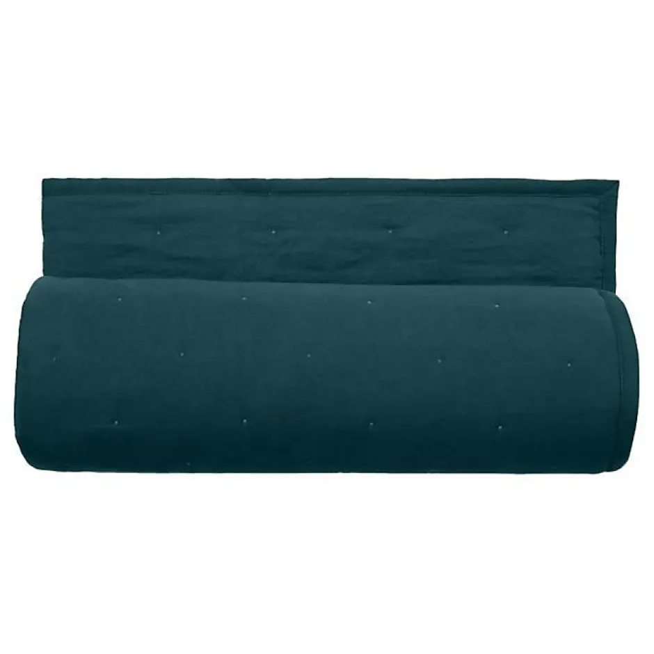 Vent Du Sud Couvre lit matelassé microfibre lavée "Céleste" toutes dimensions - Céleste Geai - 180 x 240 cm pour lit 1 place