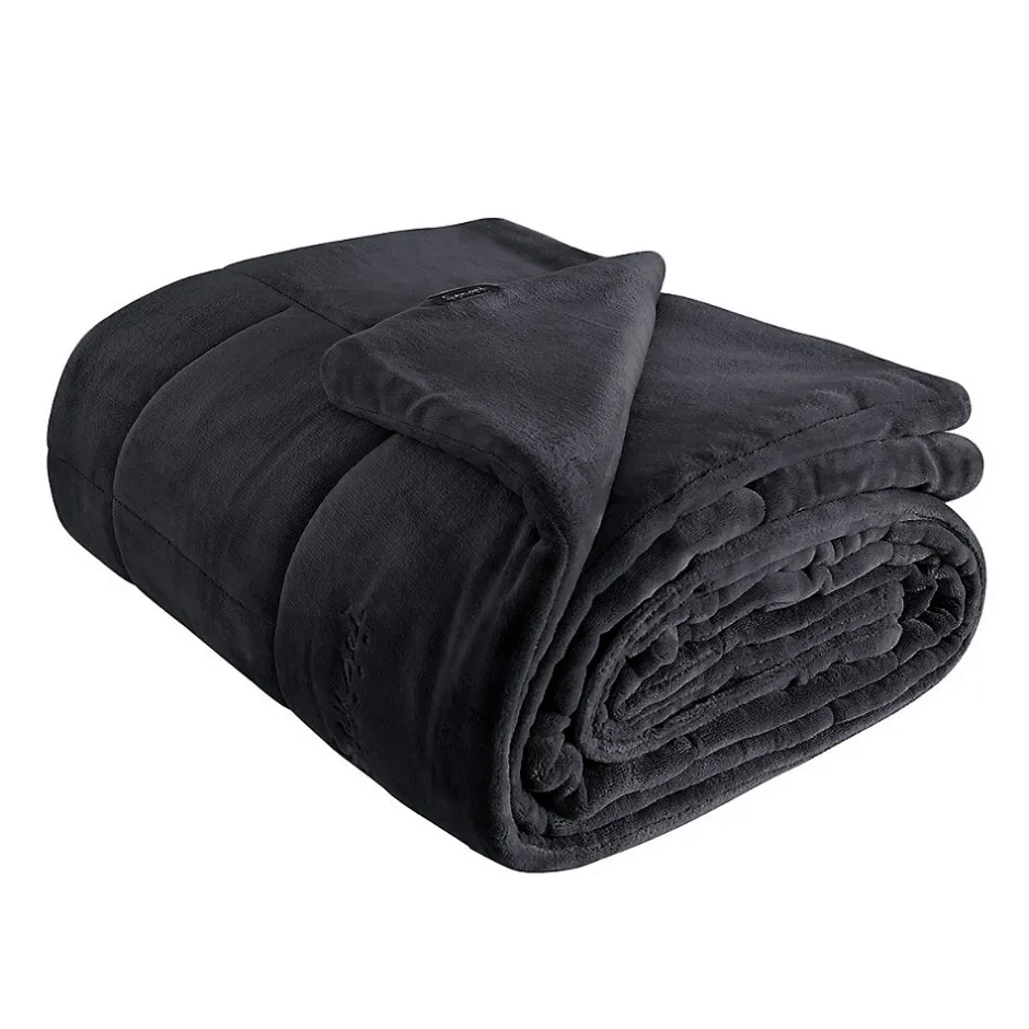 Sensei Maison Couvre lit matelassé "tout doux" épais et chaud Anthracite 260x240 cm NISEKO