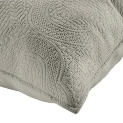 Douceur D'Intérieur Couvre lit 2p mat.+2 hc 60x60 220 x 240 cm microfibre unie romane Gris