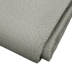Douceur D'Intérieur Couvre lit 2p mat.+2 hc 60x60 220 x 240 cm microfibre unie romane Gris