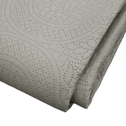 Douceur D'Intérieur Couvre lit 2p mat.+2 hc 60x60 220 x 240 cm microfibre unie romane Gris