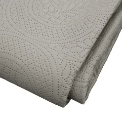 Douceur D'Intérieur Couvre lit 2p mat.+2 hc 60x60 220 x 240 cm microfibre unie romane Gris