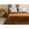 Linder Couvre lit velours gaufré - 240x260cm - Marron