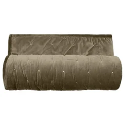 Vent Du Sud Couvre lit velours matelassé surpiqué "Gipsy" toutes dimensions - Gipsy Olive - 220 x 240 cm pour lit 2 places