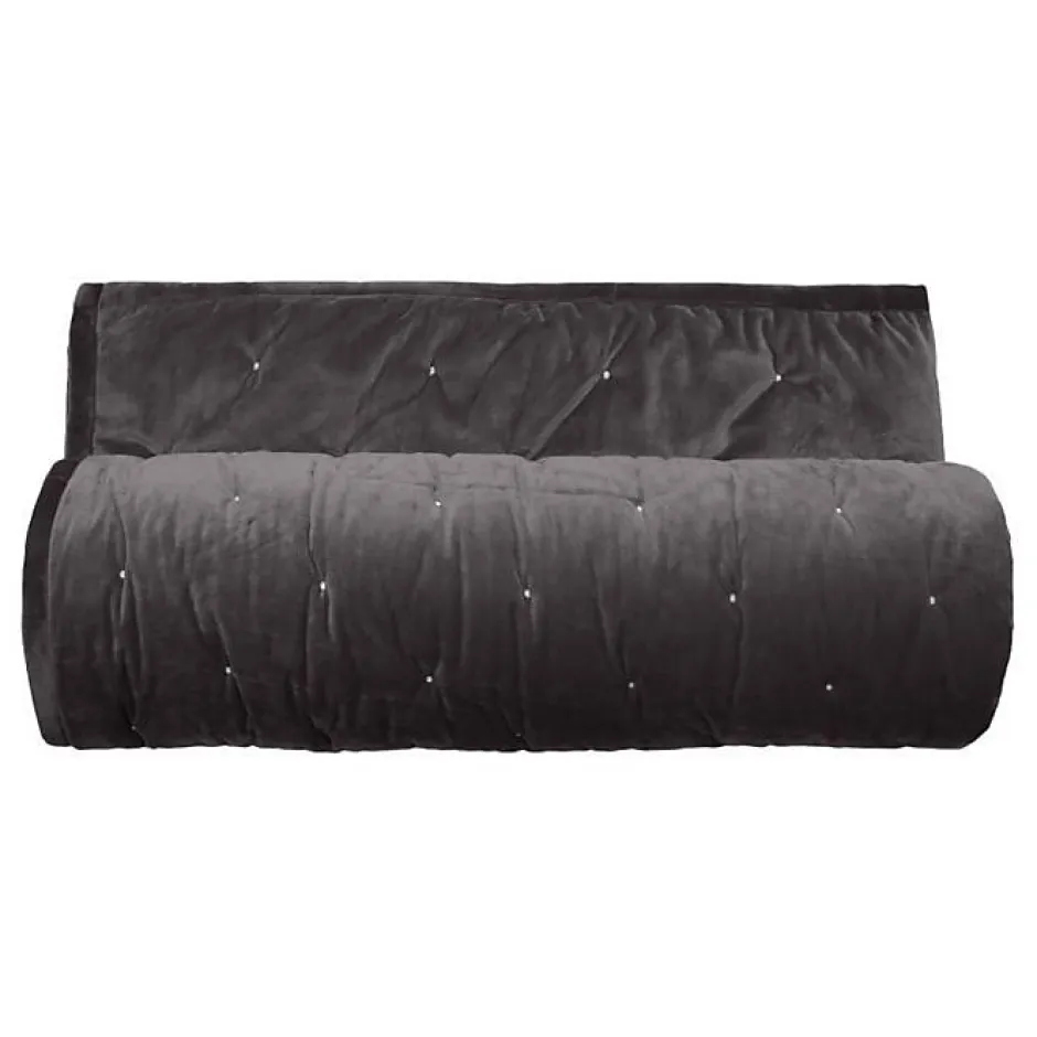 Vent Du Sud Couvre lit velours matelassé surpiqué "Gipsy" toutes dimensions - Gipsy Bison - 220 x 240 cm pour lit 2 places Online