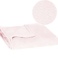 Springos Couvre-lit - - Zigzag - 160x200 cm - Rose clair - Extra soft
