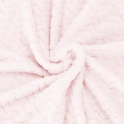 Springos Couvre-lit - - Zigzag - 160x200 cm - Rose clair - Extra soft