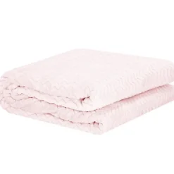 Springos Couvre-lit - - Zigzag - 160x200 cm - Rose clair - Extra soft