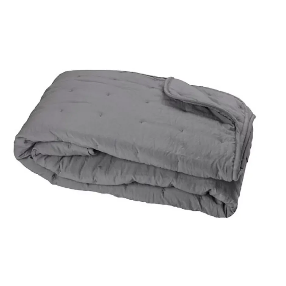 Couvre-Lit en microfibre matelassée (240x260 cm - Ardoise) Outlet