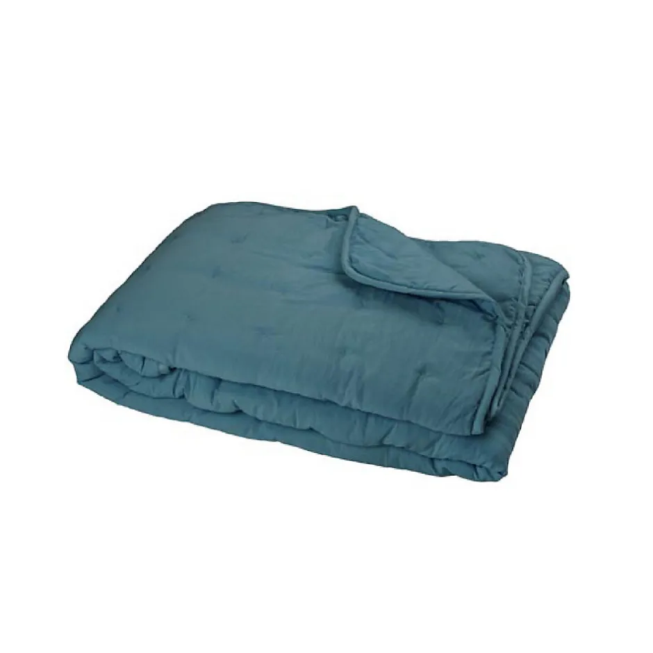 Couvre-Lit en microfibre matelassée (240x260 cm - Bleu)