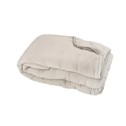 Couvre-Lit en microfibre matelassée (150x200 cm - Beige) New