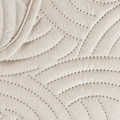 Douceur D'Intérieur Couvre-lit Velours Uni Solange 220 x 240 cm Naturel + 2 housses de coussins 60x60 cm Clearance