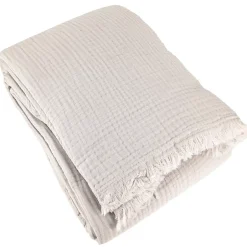 Linnea Couvre-lit 150x200 cm coton collection PAROS beige ficelle New