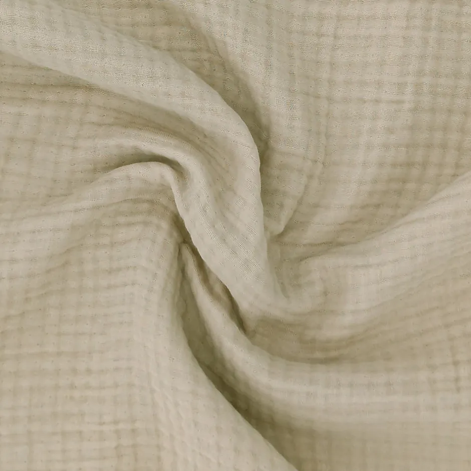 Linnea Couvre-lit 260x240 cm coton collection PAROS beige chanvre