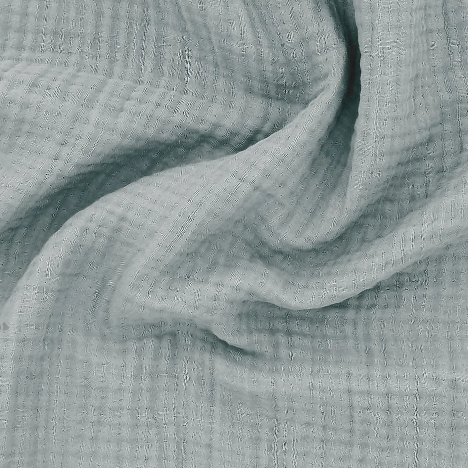 Linnea Couvre-lit 260x240 cm coton collection PAROS vert lichen