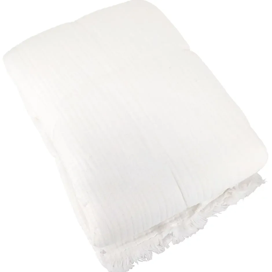 Linnea Couvre-lit 260x240 cm coton collection PAROS blanc neige Online