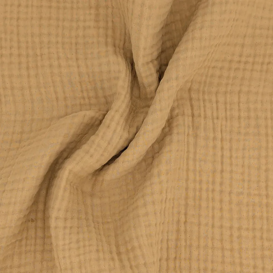 Linnea Couvre-lit 260x240 cm coton collection PAROS marron houblon