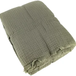 Linnea Couvre-lit 260x240 cm coton collection PAROS vert mousse Sale